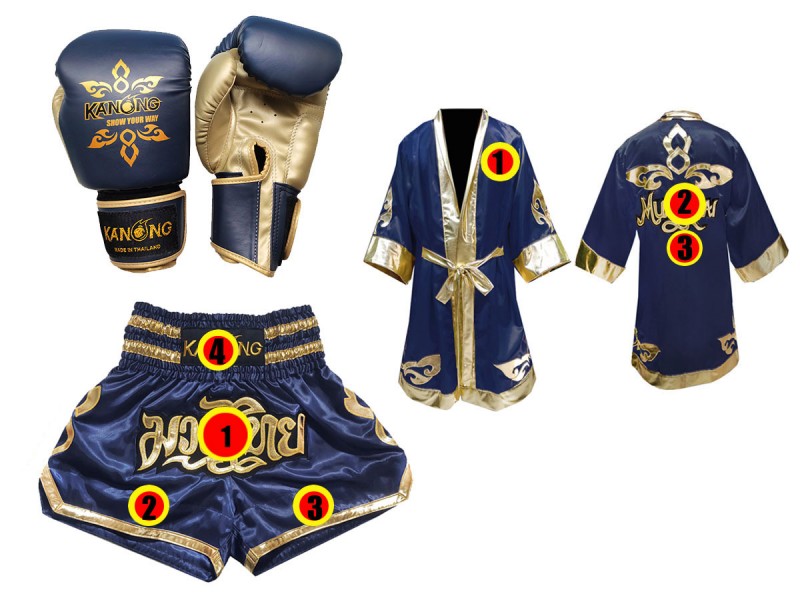 Personalize Kanong Boxing Robe with hood : Purple