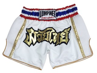 Lumpinee Kickboxing shorts : LUMRTO-006-White