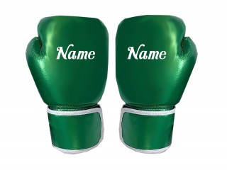 Customised Green Boxing Gloves : KNGCUST-105