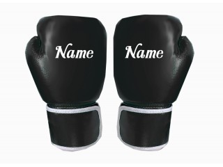 Customised Black Boxing Gloves : KNGCUST-108