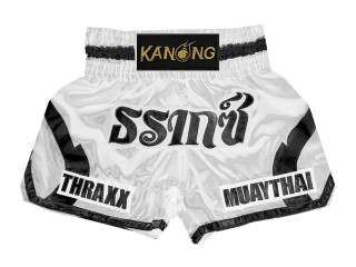 Custom Muay Thai Shorts : KNSCUST-1241 White