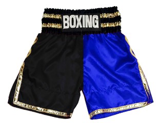 Personalised training  Boxing Trunks : KNBSH-039-Black-Blue