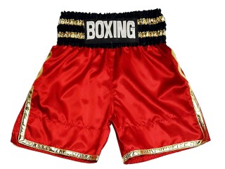 Personalised Boxing Pants : KNBSH-039-Red