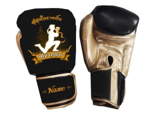 Custom Black Boxing Gloves : KNGCUST-099