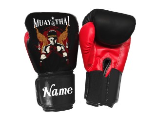 Customised Black Boxing Gloves : KNGCUST-101