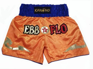 Customize Anime style Orange Muay Thai Shorts : KNSCUST-1216