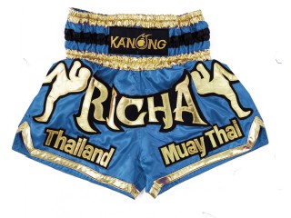 Custom Thailand Muay Thai Shorts : KNSCUST-1229 Skyblue