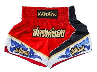 Customize vintage Muay Thai Shorts : KNSCUST-1231 Red