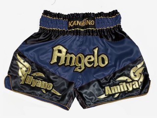 Customize Muay Thai Shorts : KNSCUST-1248-Navy