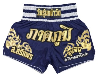 Custom Muay Thai Shorts : KNSCUST-1249-Navy