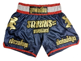 Custom Navy Muay Thai Shorts : KNSCUST-1254