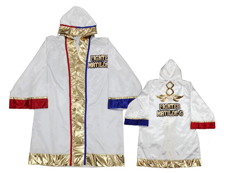 Kanong Custom Boxing Robe with hood : Navy