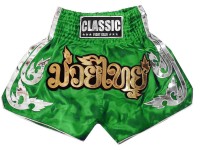 Classic Green Muay Thai Shorts : CLS-015 Green